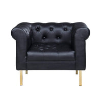 Iconic Home Giovanni Tufted PU Leather Club Chair 