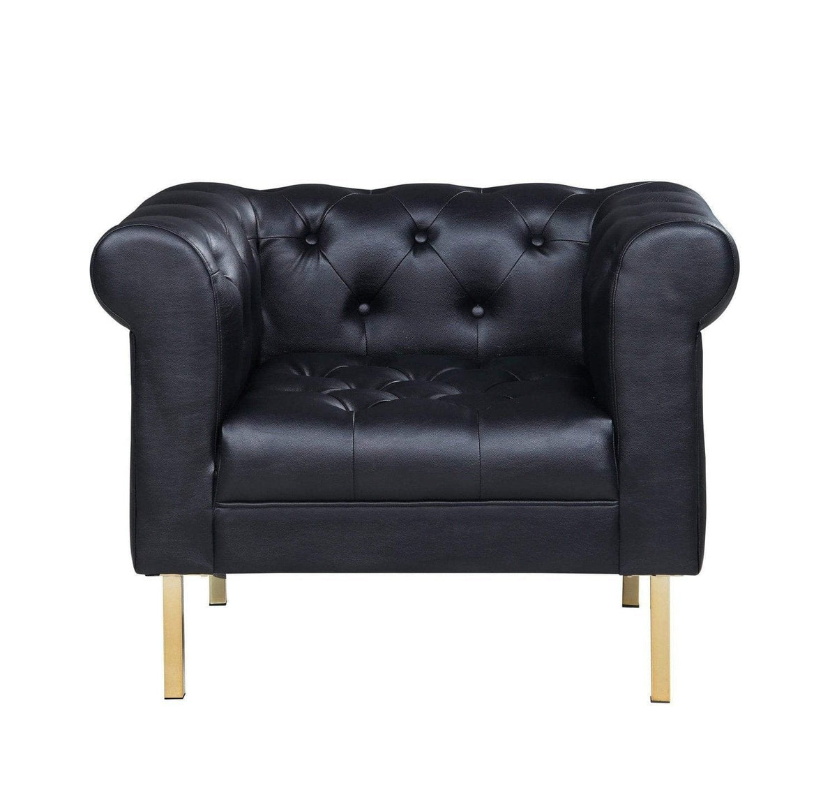 Iconic Home Giovanni Tufted PU Leather Club Chair 