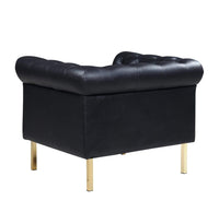 Iconic Home Giovanni Tufted PU Leather Club Chair 