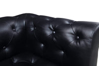 Iconic Home Giovanni Tufted PU Leather Club Chair 