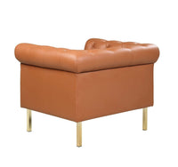 Iconic Home Giovanni Tufted PU Leather Club Chair 