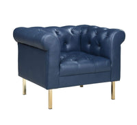 Iconic Home Giovanni Tufted PU Leather Club Chair 