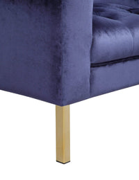 Iconic Home Giovanni Button Tufted Velvet Club Chair 