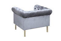 Iconic Home Giovanni Button Tufted Velvet Club Chair 