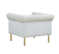 Iconic Home Giovanni Button Tufted Velvet Club Chair 