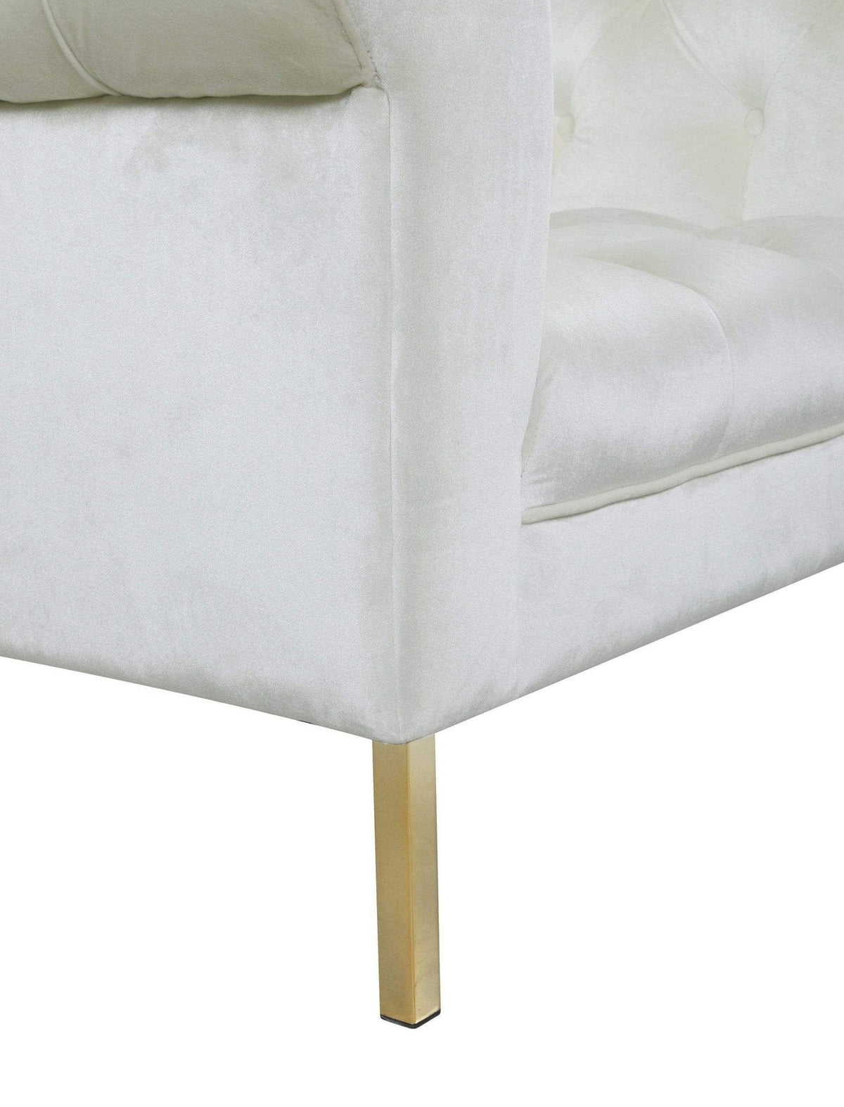 Iconic Home Giovanni Button Tufted Velvet Club Chair 