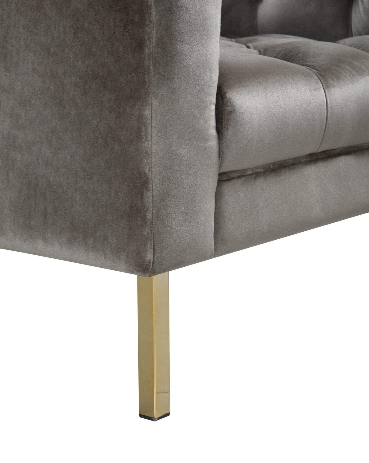 Iconic Home Giovanni Button Tufted Velvet Club Chair 