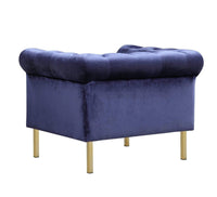 Iconic Home Giovanni Button Tufted Velvet Club Chair 