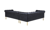 Iconic Home Giovanni Left Facing Faux Leather Sectional Sofa 