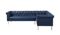 Iconic Home Giovanni Left Facing Faux Leather Sectional Sofa 