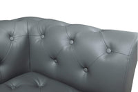 Iconic Home Giovanni Left Facing Faux Leather Sectional Sofa 