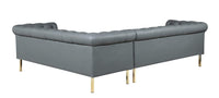 Iconic Home Giovanni Right Facing Faux Leather Sectional Sofa 