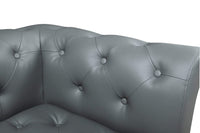 Iconic Home Giovanni Right Facing Faux Leather Sectional Sofa 