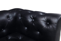 Iconic Home Giovanni Right Facing Faux Leather Sectional Sofa 