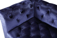Iconic Home Giovanni Right Facing Velvet Sectional Sofa 