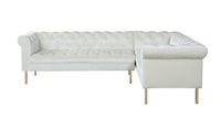 Iconic Home Giovanni Right Facing Velvet Sectional Sofa 