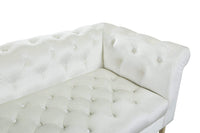 Iconic Home Giovanni Right Facing Velvet Sectional Sofa 