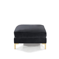 Iconic Home Girardi Velvet Square Ottoman 