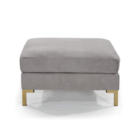 Iconic Home Girardi Velvet Square Ottoman 