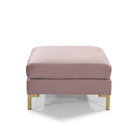 Iconic Home Girardi Velvet Square Ottoman 