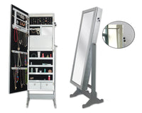 Iconic Home Glam Storage Armoire Cheval Mirror 