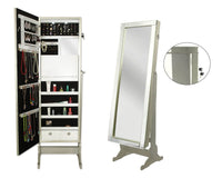 Iconic Home Glam Storage Armoire Cheval Mirror 