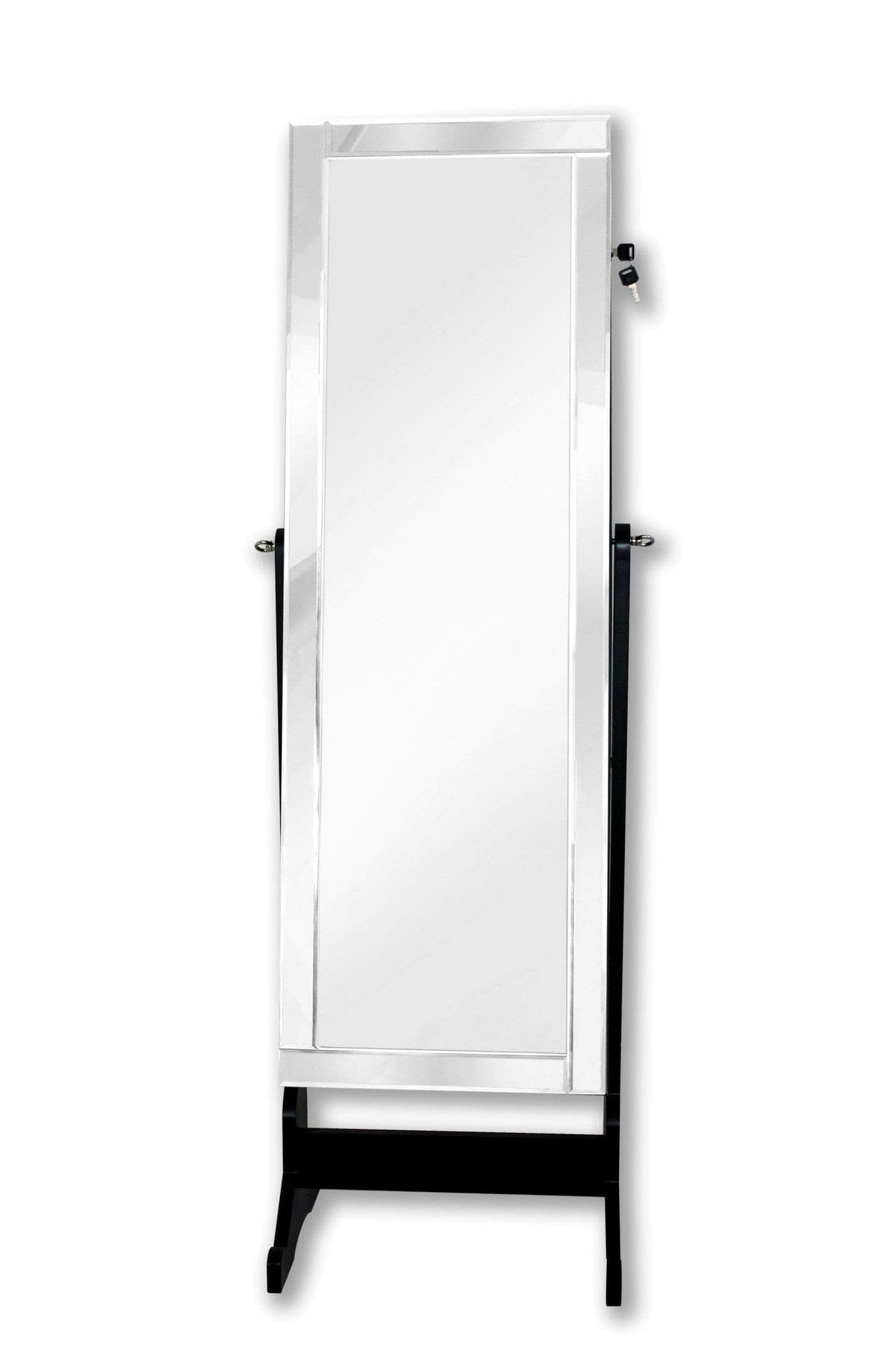 Iconic Home Glam Storage Armoire Cheval Mirror 