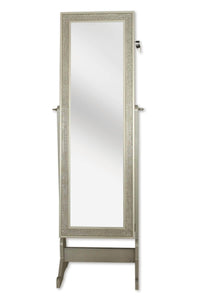 Iconic Home Glitzy Storage Armoire Cheval Mirror 