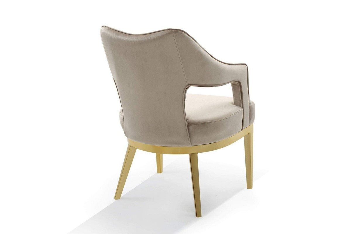 Iconic Home Gourdon Plush Velvet Accent Chair Gold Legs 