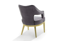 Iconic Home Gourdon Plush Velvet Accent Chair Gold Legs 