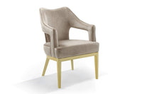 Iconic Home Gourdon Plush Velvet Accent Chair Gold Legs 