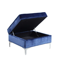 Iconic Home Guinevere Velvet Storage Ottoman 