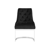 Iconic Home Gwen Tufted Velvet Side Dining Chair Set of 2 