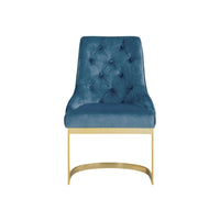 Iconic Home Gwen Tufted Velvet Side Dining Chair Set of 2 