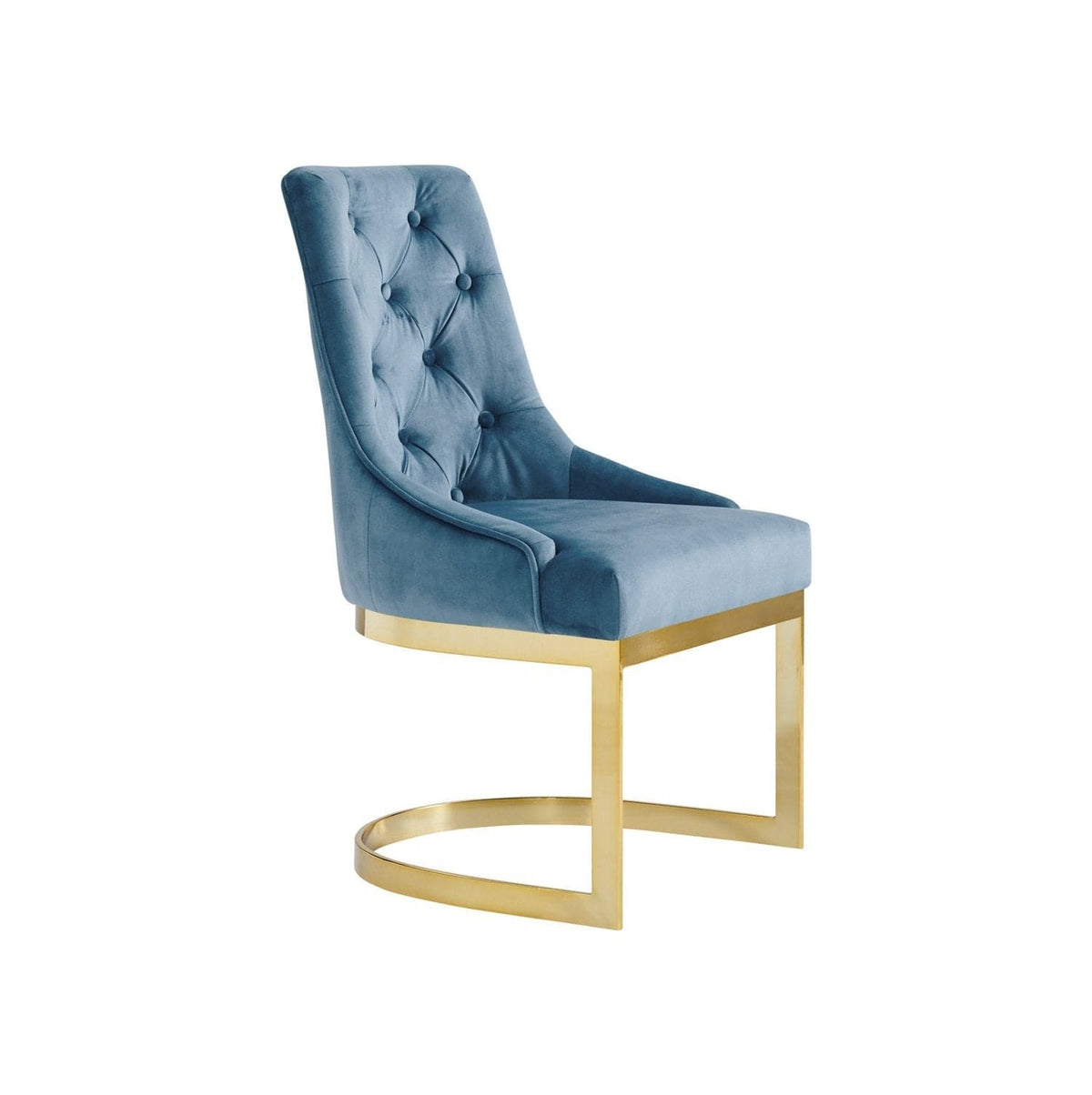 Iconic Home Gwen Tufted Velvet Side Dining Chair Set of 2 