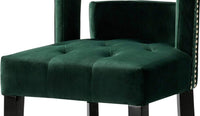 Iconic Home Irithel Velvet Counter Stool Chair Half Back Seat 