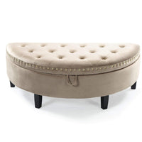 Iconic Home Jacqueline Velvet Storage Ottoman 