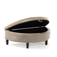 Iconic Home Jacqueline Velvet Storage Ottoman 