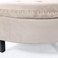 Iconic Home Jacqueline Velvet Storage Ottoman 