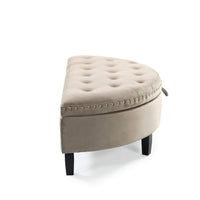 Iconic Home Jacqueline Velvet Storage Ottoman 