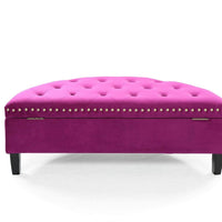 Iconic Home Jacqueline Velvet Storage Ottoman 