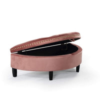 Iconic Home Jacqueline Velvet Storage Ottoman 