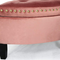 Iconic Home Jacqueline Velvet Storage Ottoman 