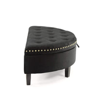 Iconic Home Jacqueline Velvet Storage Ottoman 