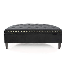 Iconic Home Jacqueline Velvet Storage Ottoman 