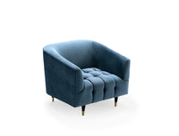 Iconic Home Julia Button Tufted Velvet Club Chair 