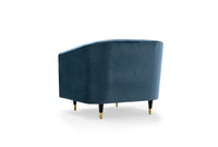 Iconic Home Julia Button Tufted Velvet Club Chair 