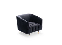 Iconic Home Julia Button Tufted Velvet Club Chair 