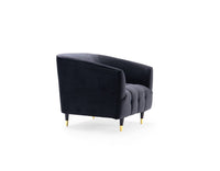 Iconic Home Julia Button Tufted Velvet Club Chair 