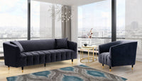 Iconic Home Julia Button Tufted Velvet Club Chair 